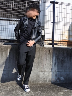 「Daniel Wellington（ダニエルウェリントン）の【Daniel Wellington】レザーバンド３６ＭＭ（アナログ腕時計）」を使った、Yutaさん（メンズ・180cm）の春コーディネート