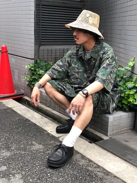 「Ray BEAMS（レイビームス）のアイテム」を使った、おまつさん（メンズ・176cm）の春コーディネート