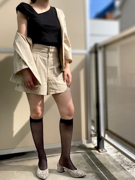 「FUN（ファン）のアイテム（その他アウター）」を使った、r y o .さん（レディース・158cm）の夏コーディネート