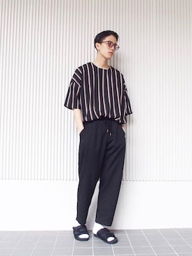 秦翔平さん（メンズ・180cm）の夏コーディネート