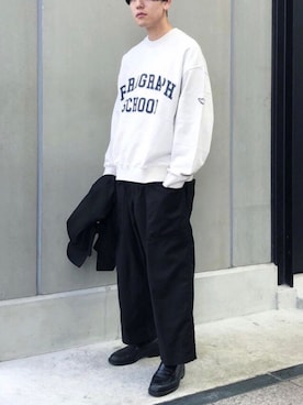 「Paragraph（パラグラフ）のアイテム」を使った、秦翔平さん（メンズ・180cm）の秋コーディネート