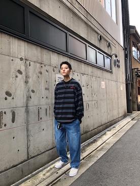 「Sourcream（サワークリーム）のアイテム（財布/小物）」を使った、秦翔平さん（メンズ・180cm）の秋コーディネート