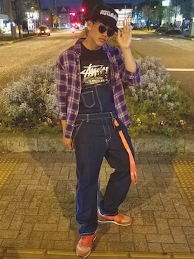 「ネルシャツ」｜ma-ruさん（メンズ・175cm・10代）の春コーディネート