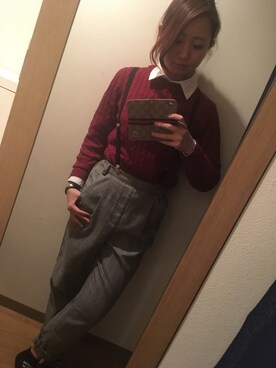 橋本明夏(HaRu.)さん（レディース・160cm）の冬コーディネート