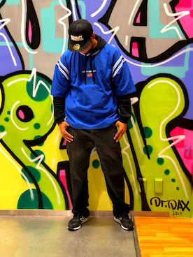 「MARVEL（マーベル）のアイテム（帽子）」を使った、ナイキさん（メンズ・183cm）の春コーディネート