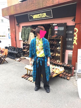 「アレンジ」｜「アイテム（その他アウター）」を使った、さとさん（メンズ・170cm）の春コーディネート