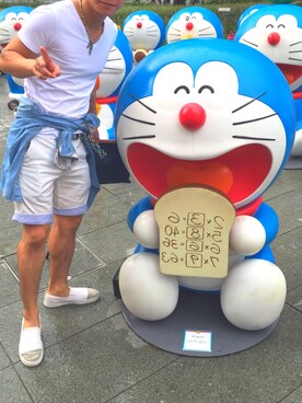 「ADPOSION（アドポーション）のアイテム（スリッポン）」を使った、こーきさん（メンズ・169cm）の夏コーディネート