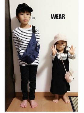 sora♡yuzuさん（キッズ・120cm）の秋コーディネート