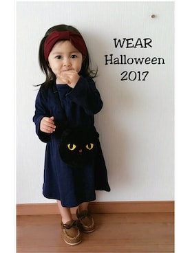 「wearhalloween2017」｜「アイテム（モカシン/デッキシューズ）」を使った、sora♡yuzuさん（キッズ・80cm）の秋コーディネート