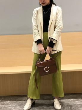 「ESPERANZA（エスペランサ）のアイテム（ローファー）」を使った、tajiiさん（レディース・156cm）の春コーディネート