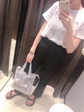 「Teva（テバ）のTeva / プラットフォーム ユニバーサル（サンダル）」を使った、momoさん（レディース・158cm）の夏コーディネート