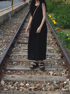 「CURRENT（カレント）のアイテム（ワンピース/ドレス）」を使った、sieunさん（レディース・165cm）の夏コーディネート