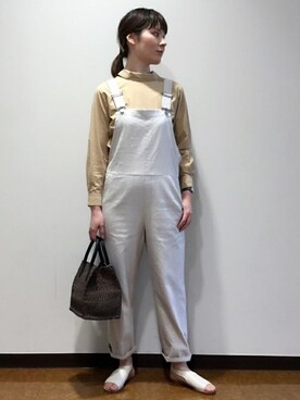 「アイテム（タンクトップ、グレー系）」を使った、naomiさん（レディース・167cm）の春コーディネート