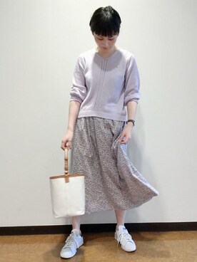 「human woman（ヒューマンウーマン）のアイテム」を使った、naomiさん（レディース・167cm）の春コーディネート