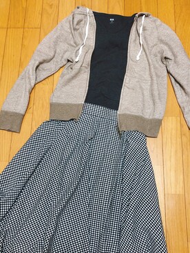 ミツキさんの「サーキュラースカート（ギンガムチェック・丈標準73～77cm）」を使ったコーディネート