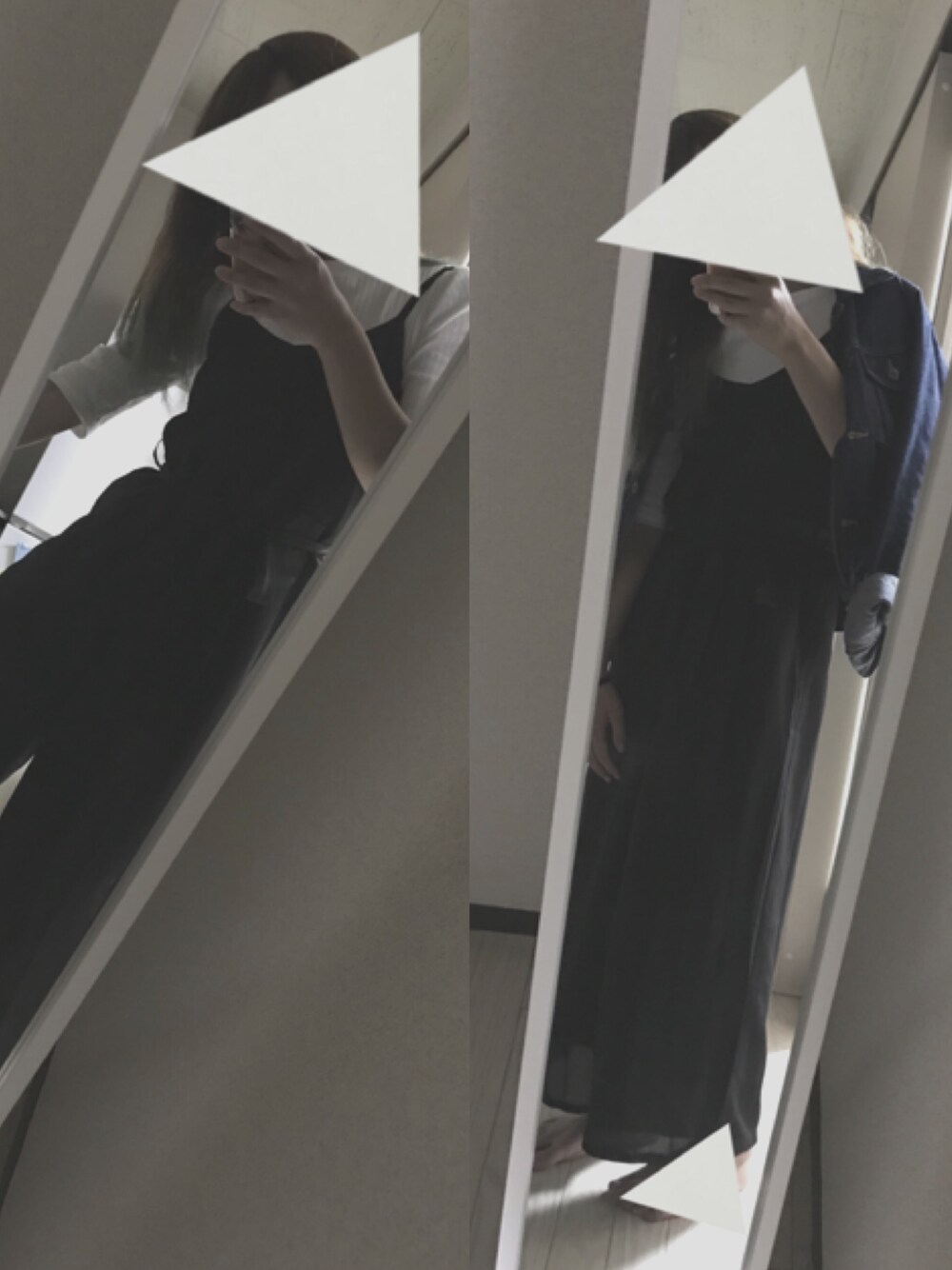 「LOWRYS FARMのアイテム（ニット/セーター、ホワイト系）」を使った、えmさん（レディース・158cm）の秋コーディネートの1枚目の写真