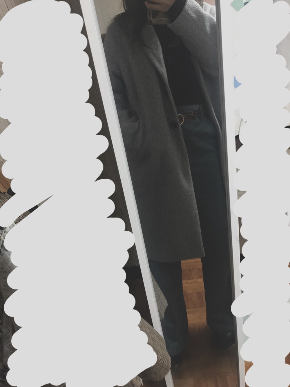 「JEANASISのサイドゴアヒールブーツ/772160（ブーツ、ブラック系）」を使った、えmさん（レディース・158cm）の冬コーディネートの1枚目の写真