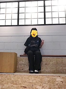 「GU（ジーユー）の（GU）ワイドアンクルパンツＡ（WOMEN ⁄ ガウチョパンツ・ワイドパンツ）」を使った、ポルさん（レディース・152cm）の秋コーディネート