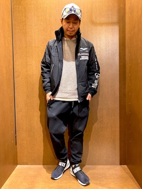 「春物」｜「アイテム（ブルゾン）」を使った、SINGOさん（メンズ・171cm）の冬コーディネート
