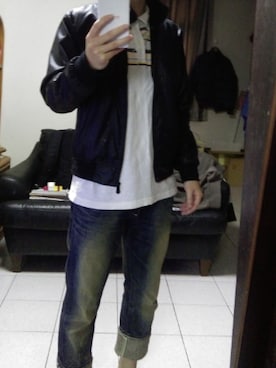 「EDWIN（エドウィン）のアイテム（マウンテンパーカー）」を使った、Justin_Taiさん（メンズ・171cm）の冬コーディネート