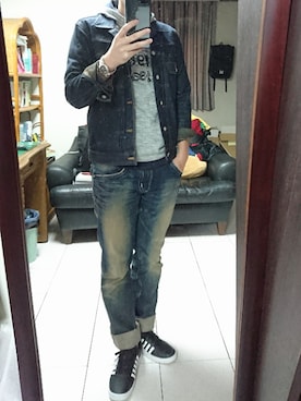 「EDWIN（エドウィン）のアイテム（その他トップス）」を使った、Justin_Taiさん（メンズ・171cm）の秋コーディネート