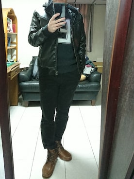 「EDWIN（エドウィン）のアイテム（その他アウター）」を使った、Justin_Taiさん（メンズ・171cm）の冬コーディネート