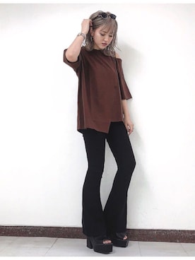 「アイテム（ブーティ）」を使った、ENVYM_MADOKAさん（レディース・164cm・20代）の夏コーディネート