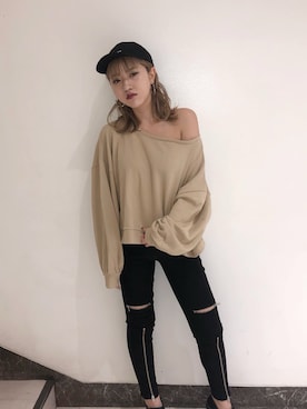 「envym_staff」｜「アイテム（帽子）」を使った、ENVYM_MADOKAさん（レディース・164cm）の秋コーディネート