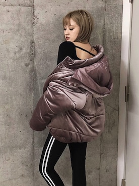 「ENVYM（アンビー）のアイテム（パンツ）」を使った、ENVYM_MADOKAさん（レディース・164cm）の秋コーディネート