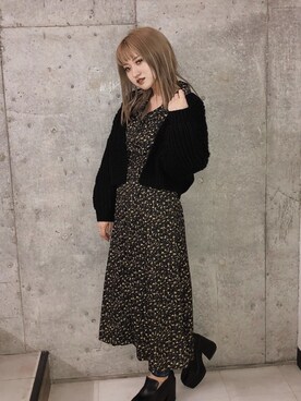 「ENVYM（アンビー）のアイテム（ワンピース/ドレス）」を使った、ENVYM_MADOKAさん（レディース・164cm）の秋コーディネート