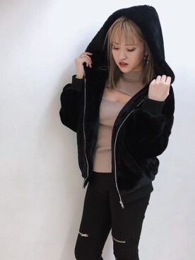 「ENVYM（アンビー）のアイテム（ジャケット/アウター）」を使った、ENVYM_MADOKAさん（レディース・164cm）の秋コーディネート