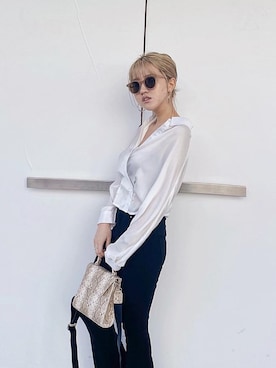 「ENVYM（アンビー）のアイテム（パンツ）」を使った、ENVYM_MADOKAさん（レディース・164cm）の春コーディネート
