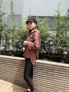 「envym_staff」｜「アイテム（帽子）」を使った、ENVYM_MADOKAさん（レディース・164cm）の夏コーディネート