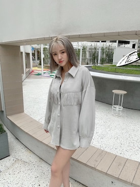 「envym_staff」｜「アイテム（その他アウター）」を使った、ENVYM_MADOKAさん（レディース・164cm）の春コーディネート