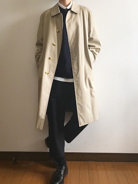 「バーバリー」｜「アイテム（その他シューズ）」を使った、颯人さん（メンズ・170cm）の春コーディネート