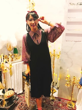 「アイテム（メガネ、ホワイト系）」を使った、ジュウ リーさん（レディース・172cm）の秋コーディネート