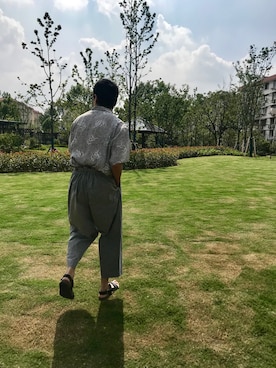 「OLD JOE & CO.（オールドジョーアンドコー）のアイテム（トップス）」を使った、Sho3sさん（メンズ・175cm）の夏コーディネート
