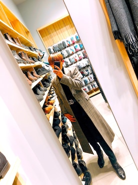 「SHAREEF（シャリーフ）のアイテム（チェスターコート）」を使った、유성さん（メンズ・177cm）の冬コーディネート
