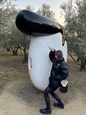 「ZARA（ザラ）のアイテム（ブーツ）」を使った、rukaさん（レディース・154cm）の冬コーディネート