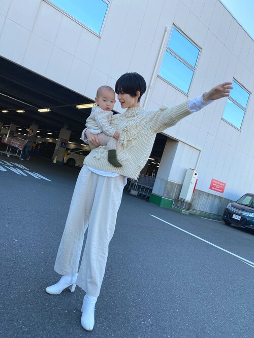 平山奈美 Zaraのニット セーターを使ったコーディネート Wear