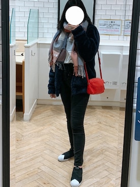 「Champion（チャンピオン）のアイテム（ブルゾン）」を使った、HITOMIさん（レディース・161cm）の冬コーディネート