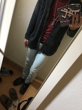 「プラダ」｜「アイテム（アクセサリー）」を使った、えのもんさん（メンズ・160cm）の冬コーディネート