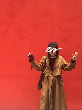 「SLOBE IENA（スローブイエナ）のアイテム（トレンチコート）」を使った、Yuma.さん（レディース・158cm）の冬コーディネート