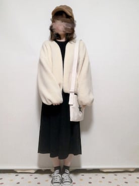「chocomee（チョコミー）のアイテム（ワンピース/ドレス）」を使った、ayakaさん（レディース・154cm）の冬コーディネート