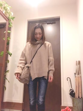 「PLST（プラステ）のアイテム（バッグ）」を使った、マイコさん（レディース・150cm）の冬コーディネート