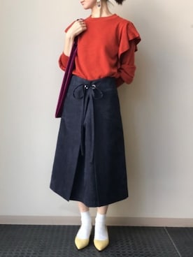 「NANO universe（ナノユニバース）のアイテム（パンプス）」を使った、nano・universe lady's webeditorさん（レディース・158cm）の秋コーディネート