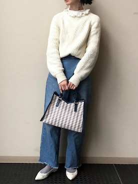 「HASHIBAMI（ハシバミ）のアイテム（バッグ）」を使った、nano・universe lady's webeditorさん（レディース・158cm）の冬コーディネート