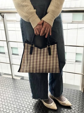 「HASHIBAMI（ハシバミ）のアイテム（バッグ）」を使った、nano・universe lady's webeditorさん（レディース・158cm）の冬コーディネート