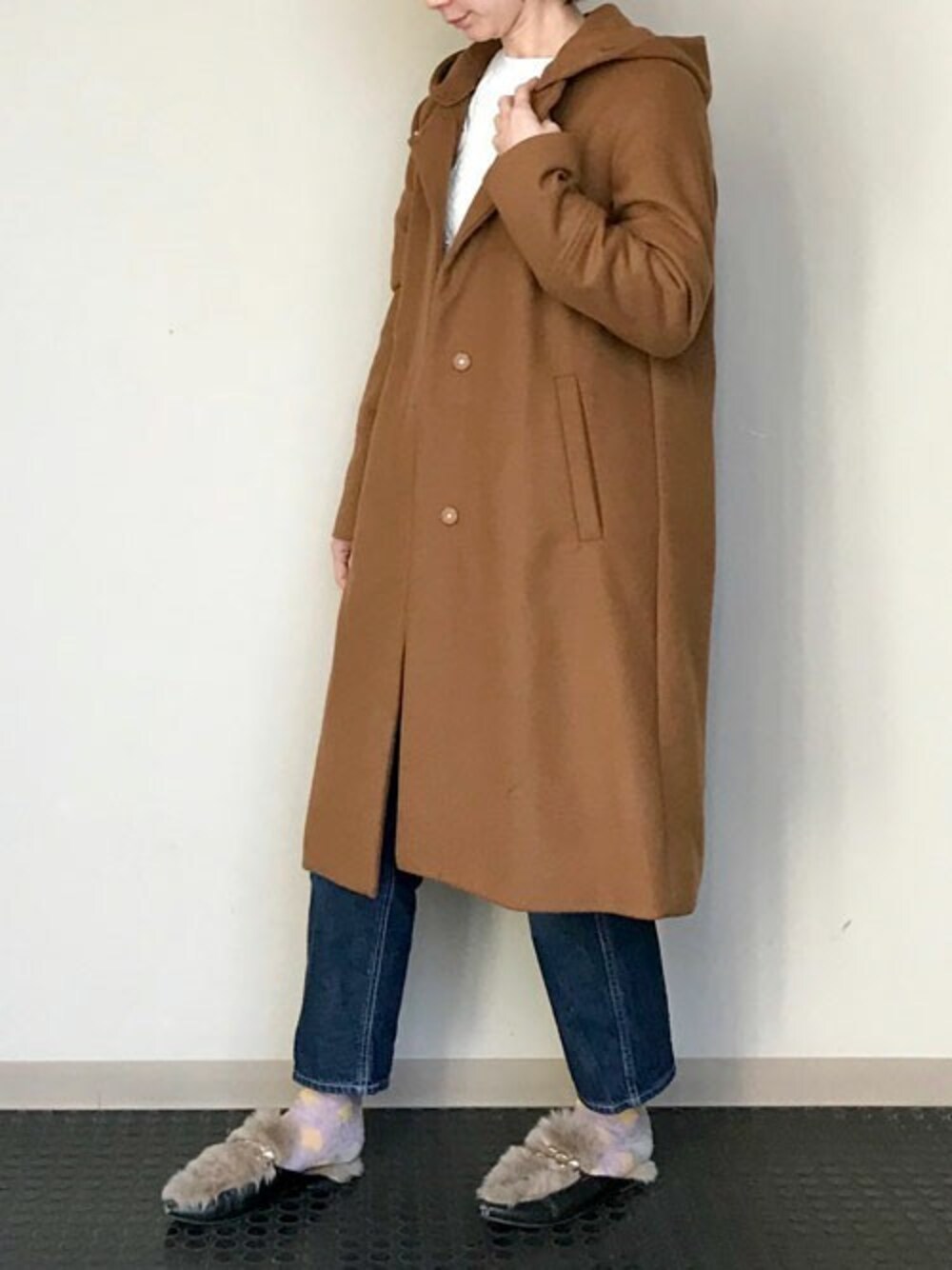 NANO universe（ナノユニバース）の「W発熱中綿インナー付フード  