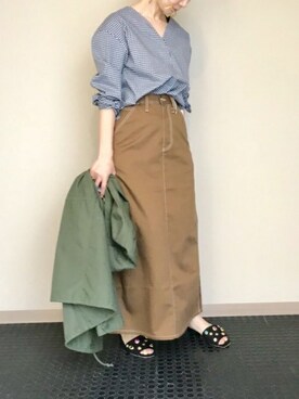 「NANO universe（ナノユニバース）のアイテム（モッズコート）」を使った、nano・universe lady's webeditorさん（レディース・158cm）の冬コーディネート